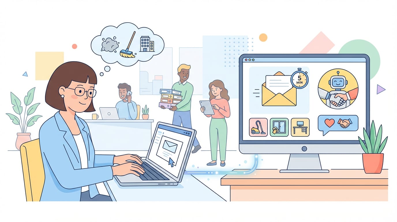 Cleaners automation illustration