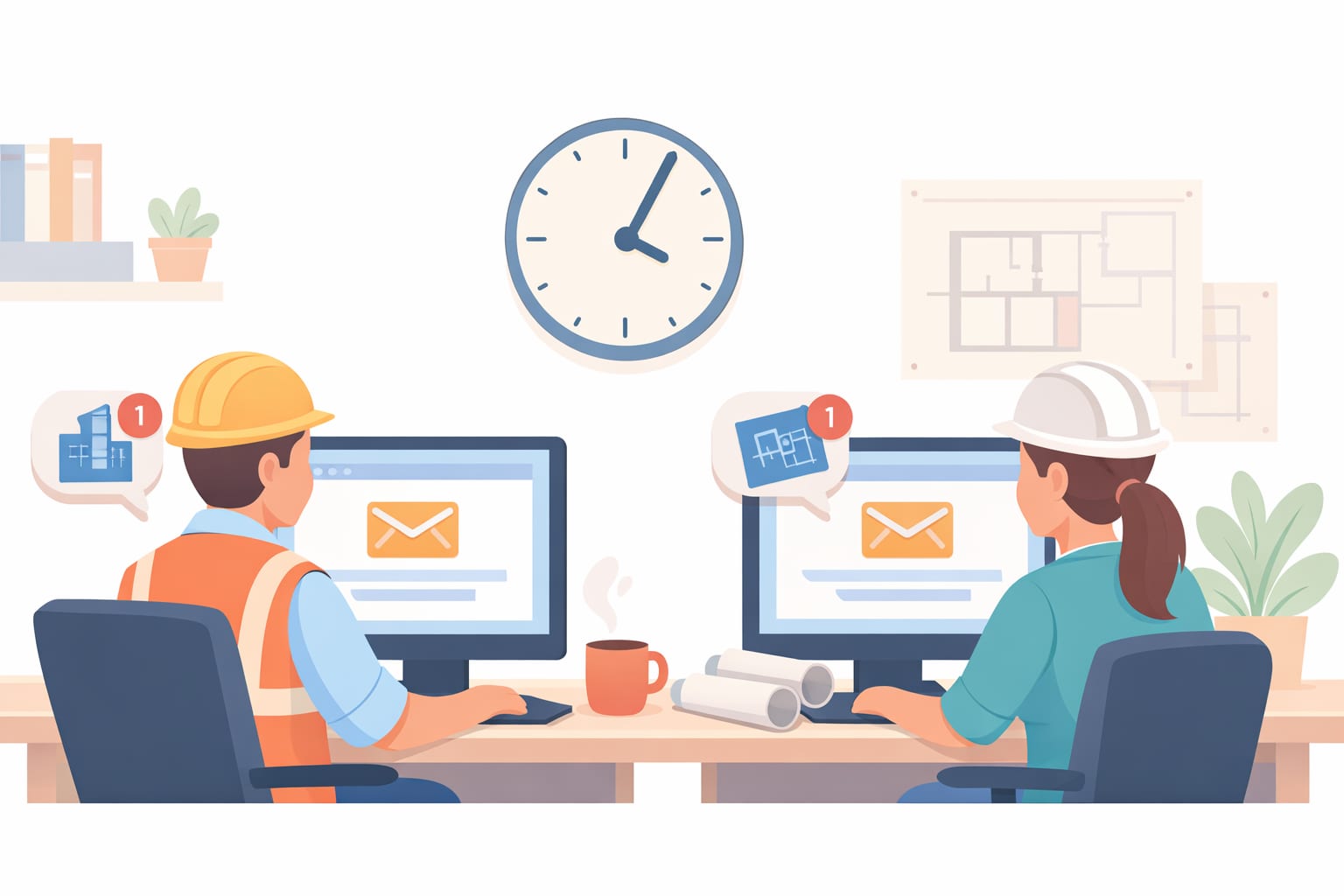 Contractors automation illustration