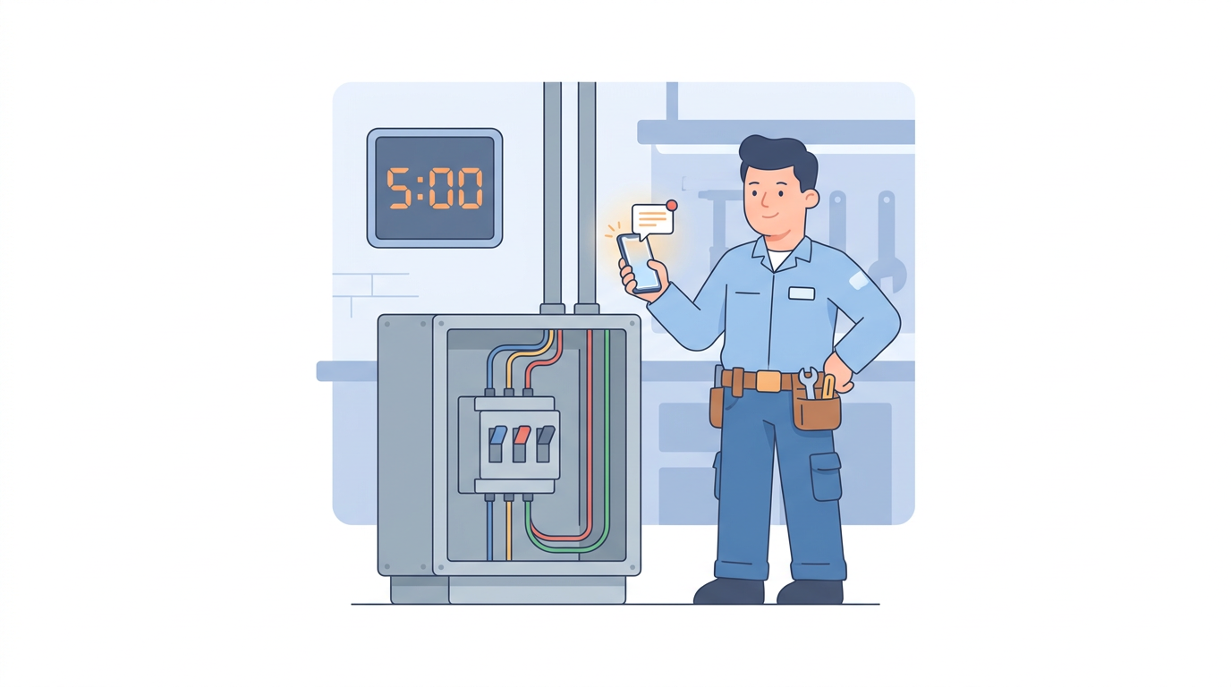 Electricians automation illustration