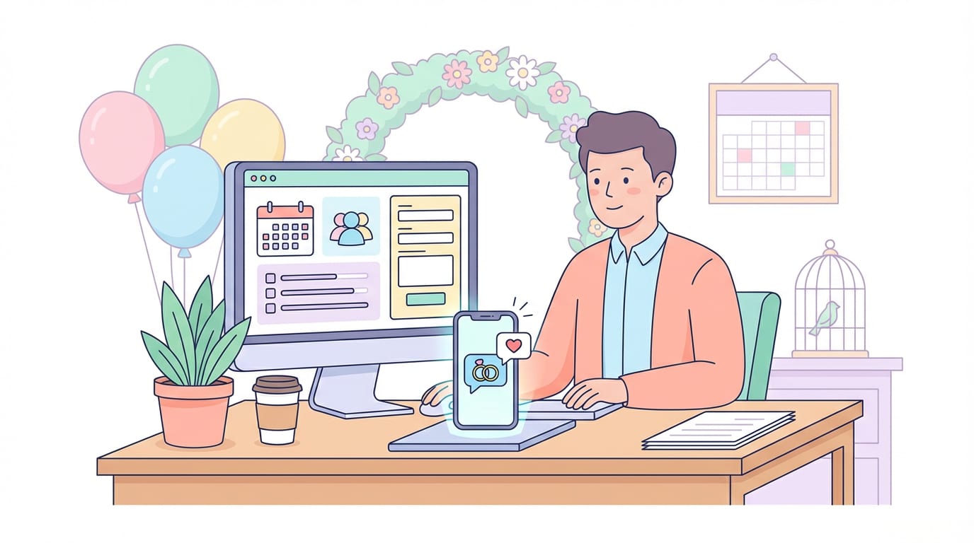 wedding venues automation illustration